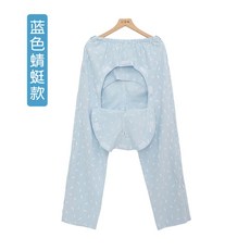 소변백 고걸 장루 주머니 백 반 바지 치마 노인 배변바지, 블루잠자리-봄여름-가랑이집업옆트임, XXL, 1개