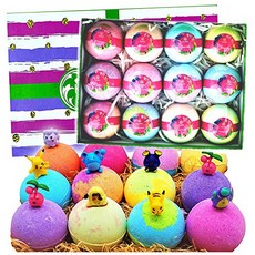 아이선물 장난감이 들어있는 베쓰밤 12개 세트 Bath Bombs for Kids with Toys Inside - 12 set, 본문참고, 본문참고