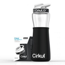 Cirkul 22온즈 물병 슬리브 와 뚜껑 블랙 (물병 불포함), 1개