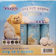 스너글 포근한 섬유 탈취제, 500ml, 4개, 허거블 코튼향