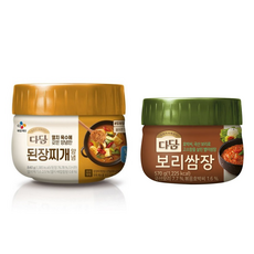 (냉장)cj제일제당 다담된장찌개전용840gx1개+다담 보리쌈장570gx1개, 1세트, 570g