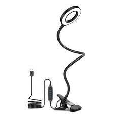 LED 조명 집게 독서등 스탠드 USB 클립 램프 등, B.화이트