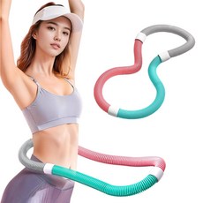 훌라 후프 다이어트 베리 피트니스 pvc 소프트 스프링 훌라 후프 접이식 휴대용 성인 무거운 조용한 디자인, 핑크빛 회록색, 1개, 1.3kg