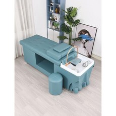 마사지샵 샴푸 침대 테라피 살롱 헤어샵 마사지 베드 헤드스파 세면대, B. 블랙 필로우탑 온수기 의자, 1개