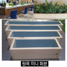 순둥이네화분 원목 미니화분/물구멍 없는 화분/저면관수, 월넛, 3pot