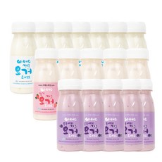 야베스목장 수제 요거트 세트 150ml 17개(플레인 딸기. 블루베리), 플레인 7개 딸기 5개 블루베리 5개, 17개