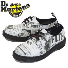 정규 모델을 사는 Dr.Martens(닥터 마틴)25928009 1461 3EYE SEX PISTOLS섹스 피스톨즈 가죽 신발 WHITE
