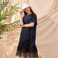 [뎁] 로고자수 반팔원피스 [DCAMA4052M]