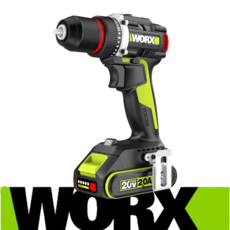 웍스 무선 충전 드라이버 세트 WU173 휴대용 경량형 20V 충전드릴 배터리 잔량 표시, 1개