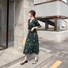 kirahosi 여름 원피스 시폰 쉬폰 여성 145호+ 덧신 증정 DEkc3evu