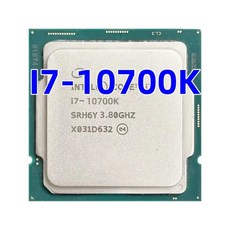 I7-10700K i7 10700K 코어 CPU 프로세서 L2 = 2M L3 = 16M 125W 3.8 GHz 8 코어 16 스레드 LGA 1200 신제품, 1)CPU - 10700k