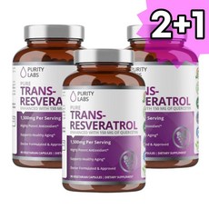 퓨어 트랜스 레스베라트롤 퀘르세틴 1500mg 90정 3개