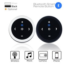 1개 스마트 블루투스 스티어링 휠 제어 음악 재생 SIRI 카메라 IOS 안드로이드 휴대용 장치, 은