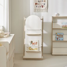 무아 전면 회전책장 4단 아기 책장 회전형 유아 키즈 책꽂이 선반 교구장 이동식, 전면 회전책장 3단, 회전형(회전판형)