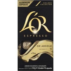 로르 에스프레소 오르 앱솔루 커피 캡슐 10개 Lor Espresso Or Absolu Coffee Capsules 10 pack
