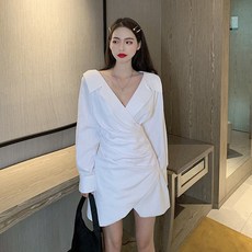 셀프웨딩드레스 원피스 이브닝드레스 파티복 머메이드 스냅사진 본식 피로연 현아 브이넥 술