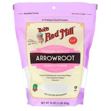 Bob's Red Mill Arrowroot Starch 밥스레드밀 애로루트 칡 전분 가루 16oz(454g) 6팩, 454g
