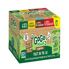 GoGo squeeZ Applesauce on the Go Variety Pack (Ap GoGo squeeZ 이동 중에도 애플소스 버라이어티 팩(사과/바나나/시나몬/딸기)