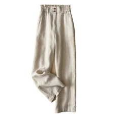 여성 초가을 여름 하이웨이스트 와이드 린넨바지 Women's linen pants