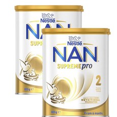 네슬레 수프림프로 2단계 분유 우유 6-12개월 청정호주 Nestle NAN SUPREMEpro 2 Baby 800g 2팩, 2개