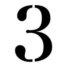 스탠실큰숫자도안