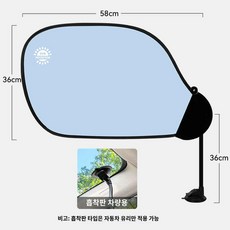 덮개 형광등 책상 커버 가리개 다용도 햇빛 자유조정 차단 모니터 가림막 모니터비침 사무실, 스카이블루빨판타입프리밴딩 선블라인드