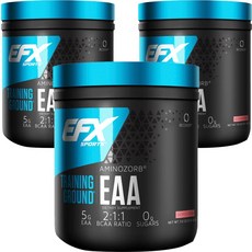 올아메리칸이에프엑스 트레이닝 그라운드 아미노조브 EAA 조지아 피치 무설탕, 3개, 213g