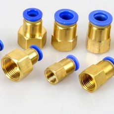 원터치 에어피팅 유공압휘팅 커넥터 PCF 04~16mm, PCF 06-02, 1개