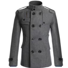 VIIBOY 2022 가을/겨울 남성 모직 코트 중장형 양털 트렌치코트 더블 버클 코트