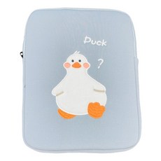 다담스 귀여운 태블릿 아이패드 갤럭시탭 슬리브 파우치, 블루