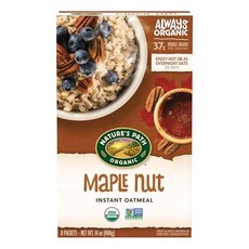 Nature's Path Organic Instant Hot Oatmeal Maple Nut 14 O Nature's Path 유기농 인스턴트 핫 오트밀 메이플 너트 14온, 396.89g, 1개 - 오가닉스오트밀