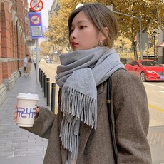 미다미 베이직 캐시미어 소프트 단색 롱 데일리 스카프 머플러 목도리 (9컬러)