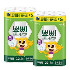 뽀삐 오래쓰는 롱 프리미엄 화장지 30m 30롤x2팩, 30개입, 60개
