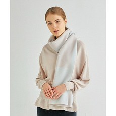 세컨스킨 AK분당점 세컨스킨 카멜헤어 컬러 블록 와이드 머플러 FA6002