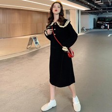 임부복 주수 임신주수원피스 빅사이즈 출산 의류 가을과 겨울 의류 정장 패션 유행 새로운