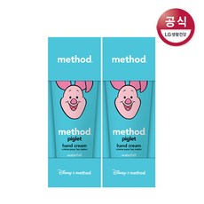 [엘지생활건강] 메소드 고보습 피글렛 핸드크림 워터폴향 50ml x2개, 단품