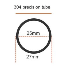 파이프 304 스테인리스강 정밀 내부 외부 광택 외경 27mm 내경 25mm 24mm 23mm 공차 0.05mm, 7.27x1mm - 500mm