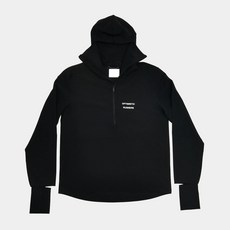 [Optimistic Runners Balaclava hoodie] 옵티미스틱 러너스 바라클라바 후드티 러닝 티 black