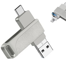 USB3.0 핸드폰 외장메모리 OTG C타입+아이폰8핀+USB 4in1 메모리, 1개, 512GB