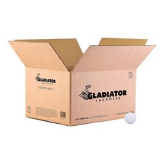 Gladiator Lacrosse® 싱글 공식 라크로스 볼 - 오렌지 - NOCSAE 표준 충족 SEI, 3 Balls, 화이트