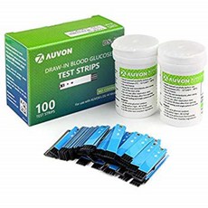 [구매대행] AUVON GDH Blood Glucose Test Strips (100 Count) for use with AUVON DS-W Diabetes Sugar Testing Meter (No Coding Required, 1