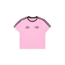 [매장정품 출고] 아크메드라비 CIRCLE SYMBOL TRACK CROP SHORT SLEEVE PINK 서클심볼 트랙 크롭반팔티 반팔티 남녀공용 그래픽 여름 티셔츠 커플 기본