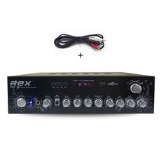 REX-204 매장용 카페 가정용 업소용 블루투스앰프 4채널 + AUX 케이블 1.5m - fiiok7