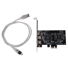 승진! PCI Express x1 PCI E FireWire 1394a IEEE1394 컨트롤러 카드 데스크탑 용 3 포트|pci express x1|pci expressfire, 1개, 단일, 단일