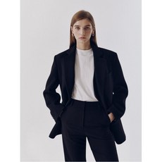 던스트 20FW UNISEX LAYERED HEAVY WOOL BLAZER BLACK UDJA0F111BK