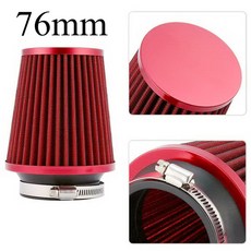 호환 자동차 레이싱 스포츠 에어 필터 76mm 브리더 콘 흡기 오픈흡기 흡기필터, 파란, 1개
