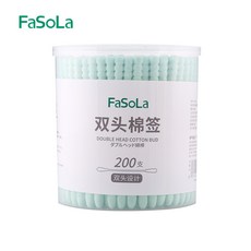 파솔라 일회용 면봉 더블 탈지 화장 귀지를 파면 봉 클렌징, 그린 면봉 원나선