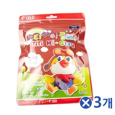 47 헤이온 / 조물조물 티티 하이클레이 50g-갈색x3개 유아미술놀이 유아용클레이 아이들이좋아하는 선명한색상 유아용클레이/칼라클레이