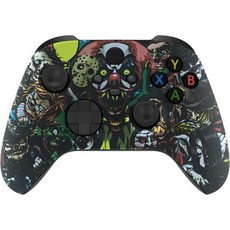 Xbox 컨트롤러 게임패드 무선 모바일 Microsoft Series X/S 및 One용 커스텀 컨트롤러z - 소프트 터치 느낌 컨트롤러X/S 블루 크롬, 1개, X/S Scary Party