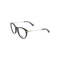 428926 / NEW Chloe CE2717 001 Black & Gold Round Eyeglasses 53mm with Case